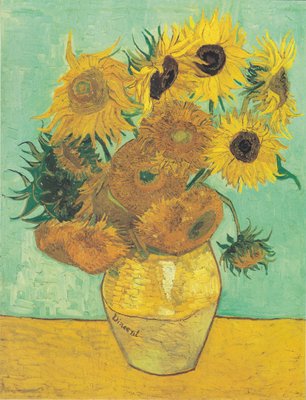 Zwölf Sonnenblumen in einer Vase von Vincent van Gogh